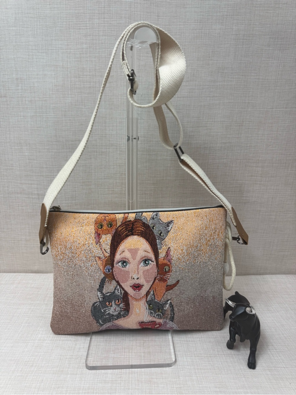 woven tapestry crossbody bag